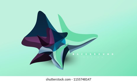 Abstrakter Hintergrund - geometrische Origami-Formzusammensetzung, dreieckiges Low-Poly-Design-Konzept. Farbige, minimalistische Vektorgrafik