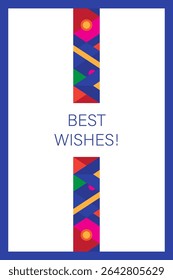 Abstract background with geometric pattern. Birthday greeting card