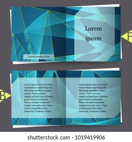 Abstract background with geometric pattern. Brochure template with abstract background. Eps10 Vector illustration