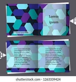 Abstract background with geometric pattern. Brochure template. Eps10 Vector illustration