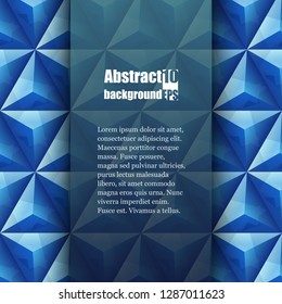 Abstract background with geometric pattern. Brochure template. Eps10 Vector illustration