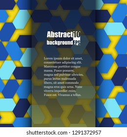 Abstract background with geometric pattern. Brochure template. Eps10 Vector illustration