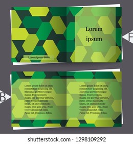 Abstract background with geometric pattern. Brochure template. Eps10 Vector illustration