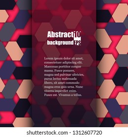Abstract background with geometric pattern. Brochure template. Eps10 Vector illustration