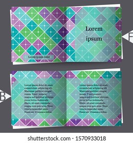 Abstract background with geometric pattern. Brochure template. Eps10 Vector illustration