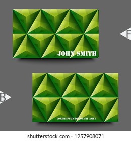 Abstract background with geometric pattern. Business card template. Eps10 Vector illustration