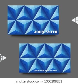 Abstract background with geometric pattern. Business card template. Eps10 Vector illustration