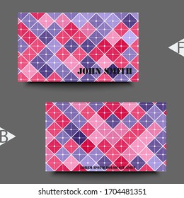 Abstract background with geometric pattern. Business card template. Eps10 Vector illustration