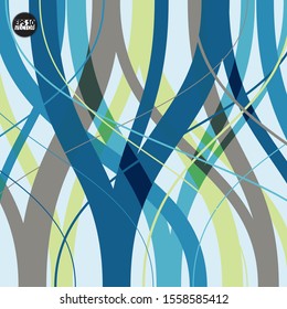 Abstract background with geometric pattern. Color band wave design. Eps10 Vector illustration