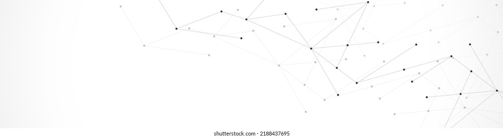 Abstract background and geometric pattern with connecting the dots and lines for banner design and header