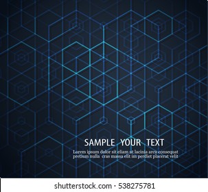 Abstract background with geometric pattern .Design element hexagon