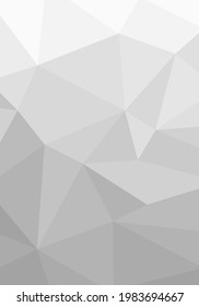 Abstract background. Geometric pattern low polygonal pattern, white gray gradient. Texture design for publications, cover, poster, leaflet, flyer, brochure, banner, wall. Vector illustration.