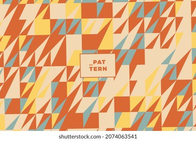 Abstract background with geometric pattern in warm retro color palette. Vector vintage illustration easy to edit and customize. Eps10