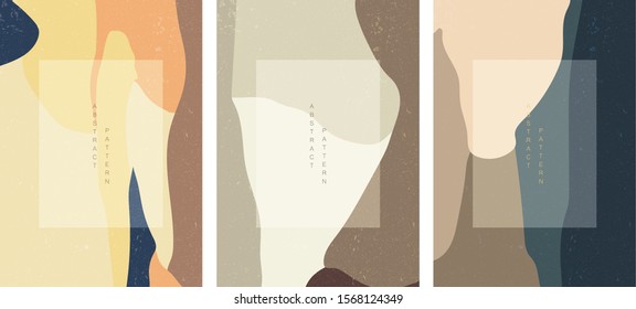 Abstract background with geometric pattern. Wave elements with texture. Invitation card. Layout design.