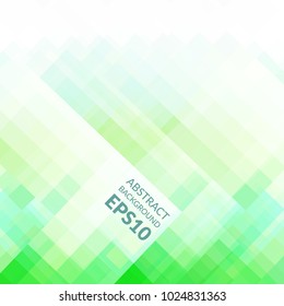 Abstract background with geometric patterns. Bright and fresh shades of green.