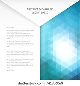 Abstract background with geometric patterns. Overlay of white sheets of paper.