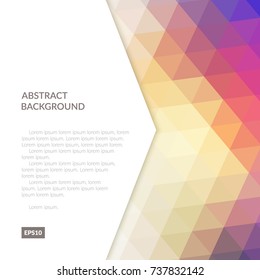 Abstract background with geometric patterns. Shadow sheet at the surface of the object.