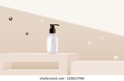 Abstract background with geometric podium platform. Template for design, presentation, and advertisement.