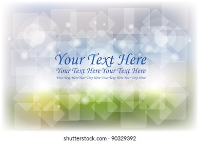 Abstract background with geometric primitive shapes and a smooth line