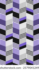 Abstract background geometric purple white. Futuristic and business concept. Vector illustration suitable for poster, cover, banner, brochure, website.