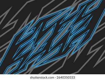 Abstract background with geometric racing decal pattern. Geometric spike pattern