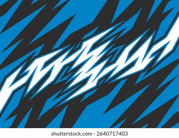 Abstract background with geometric racing decal pattern. Geometric spike pattern