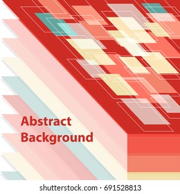 Abstract background geometric red design with space for your text