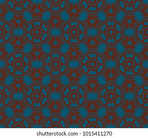 Abstract background with geometric seamless ornament. Vector illustration.