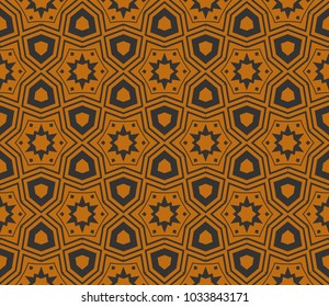 Abstract background with geometric seamless ornament. Vector illustration.