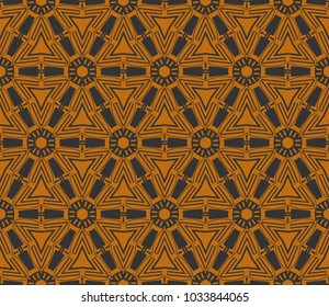 Abstract background with geometric seamless ornament. Vector illustration.