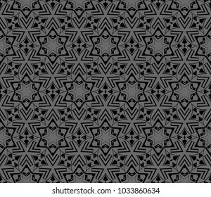 Abstract background with geometric seamless ornament. Vector illustration.
