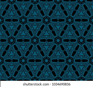 Abstract background with geometric seamless ornament. Vector illustration.