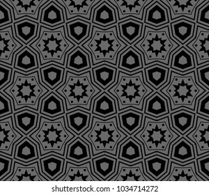 Abstract background with geometric seamless ornament. Vector illustration.
