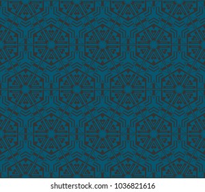 Abstract background with geometric seamless ornament. Vector illustration.