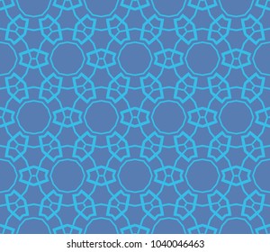 Abstract background with geometric seamless ornament. Vector illustration.