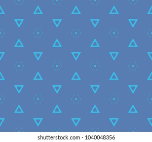 Abstract background with geometric seamless ornament. Vector illustration.