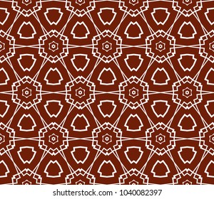 Abstract background with geometric seamless ornament. Vector illustration.