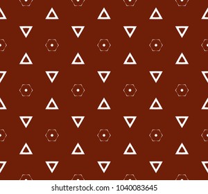 Abstract background with geometric seamless ornament. Vector illustration.