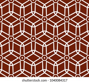 Abstract background with geometric seamless ornament. Vector illustration.