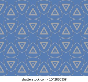 Abstract background with geometric seamless ornament. Vector illustration.