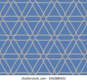 Abstract background with geometric seamless ornament. Vector illustration.