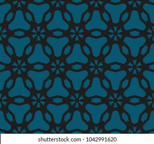 Abstract background with geometric seamless ornament. Vector illustration.