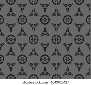 Abstract background with geometric seamless ornament. Vector illustration.