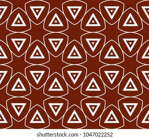 Abstract background with geometric seamless ornament. Vector illustration.