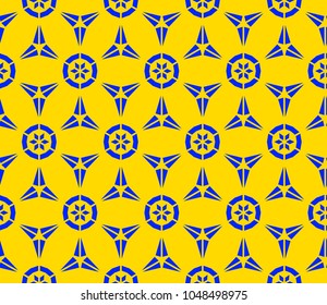 Abstract background with geometric seamless ornament. Vector illustration.