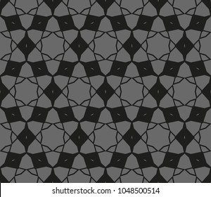 Abstract background with geometric seamless ornament. Vector illustration.