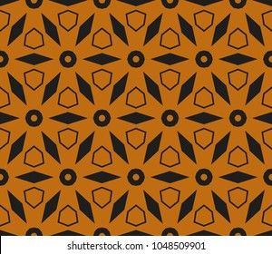 Abstract background with geometric seamless ornament. Vector illustration.