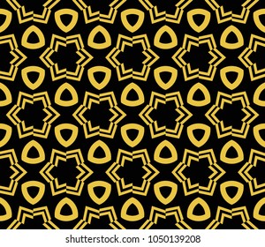 Abstract background with geometric seamless ornament. Vector illustration.