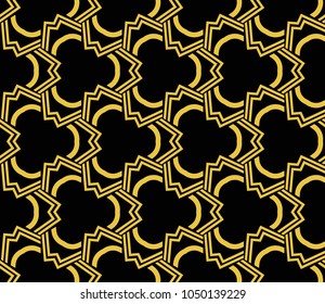 Abstract background with geometric seamless ornament. Vector illustration.