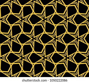 Abstract background with geometric seamless ornament. Vector illustration.